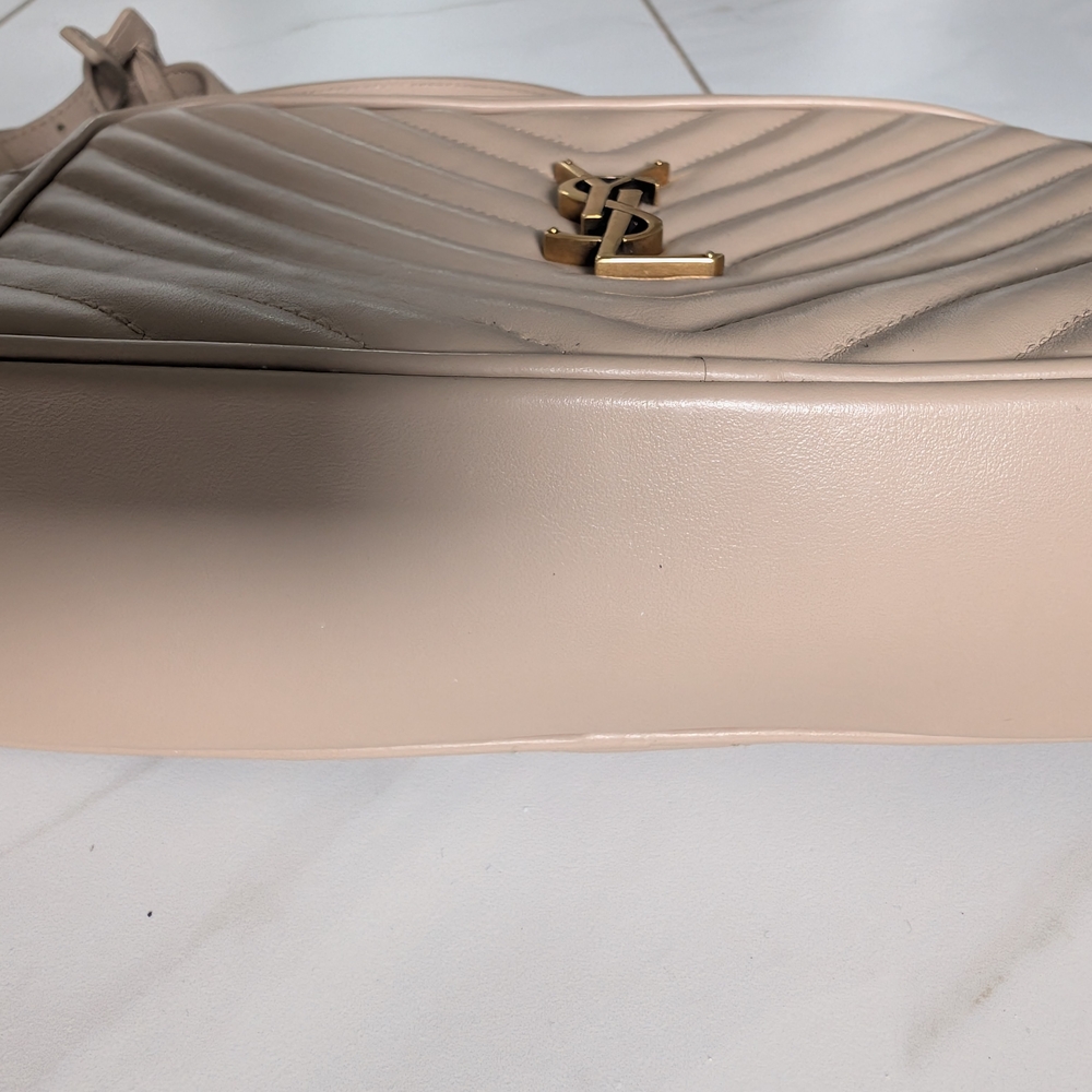 Yves Saint Laurent Taupe Quilted Crossbody Bag - Picture 9 of 16